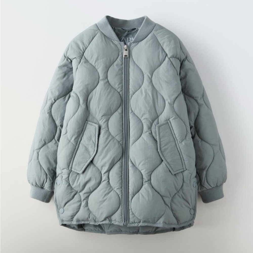 Zara Gray Quilted Jacket